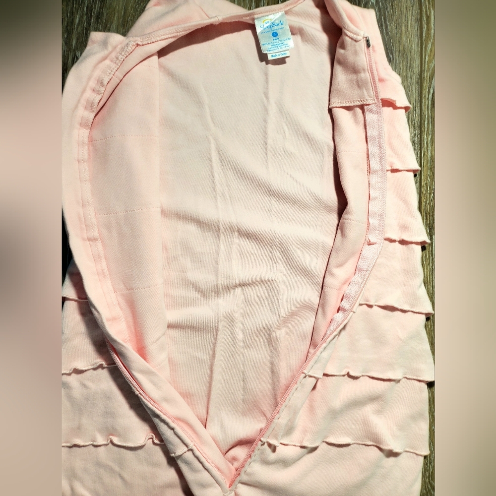 Halo Blush Pink Sleeveless Sleep Sack Flower Accent Size Birth - 6M - Picture 6 of 6